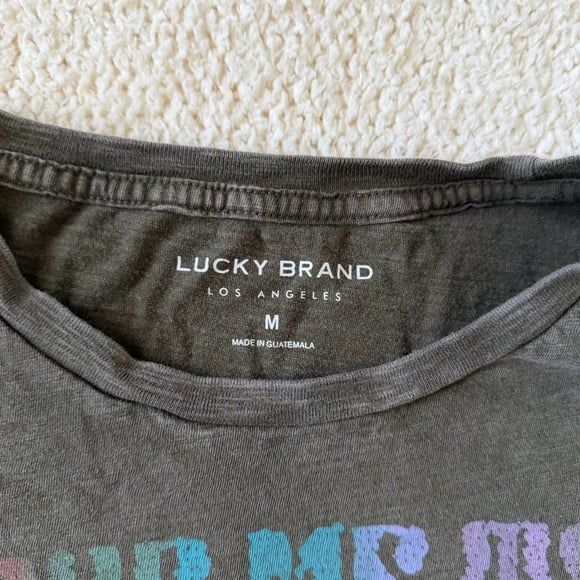 Lucky Brand Love Me To Death Graphic T-Shirt Skeletons Grunge Rock Size Medium M - Picture 4 of 5